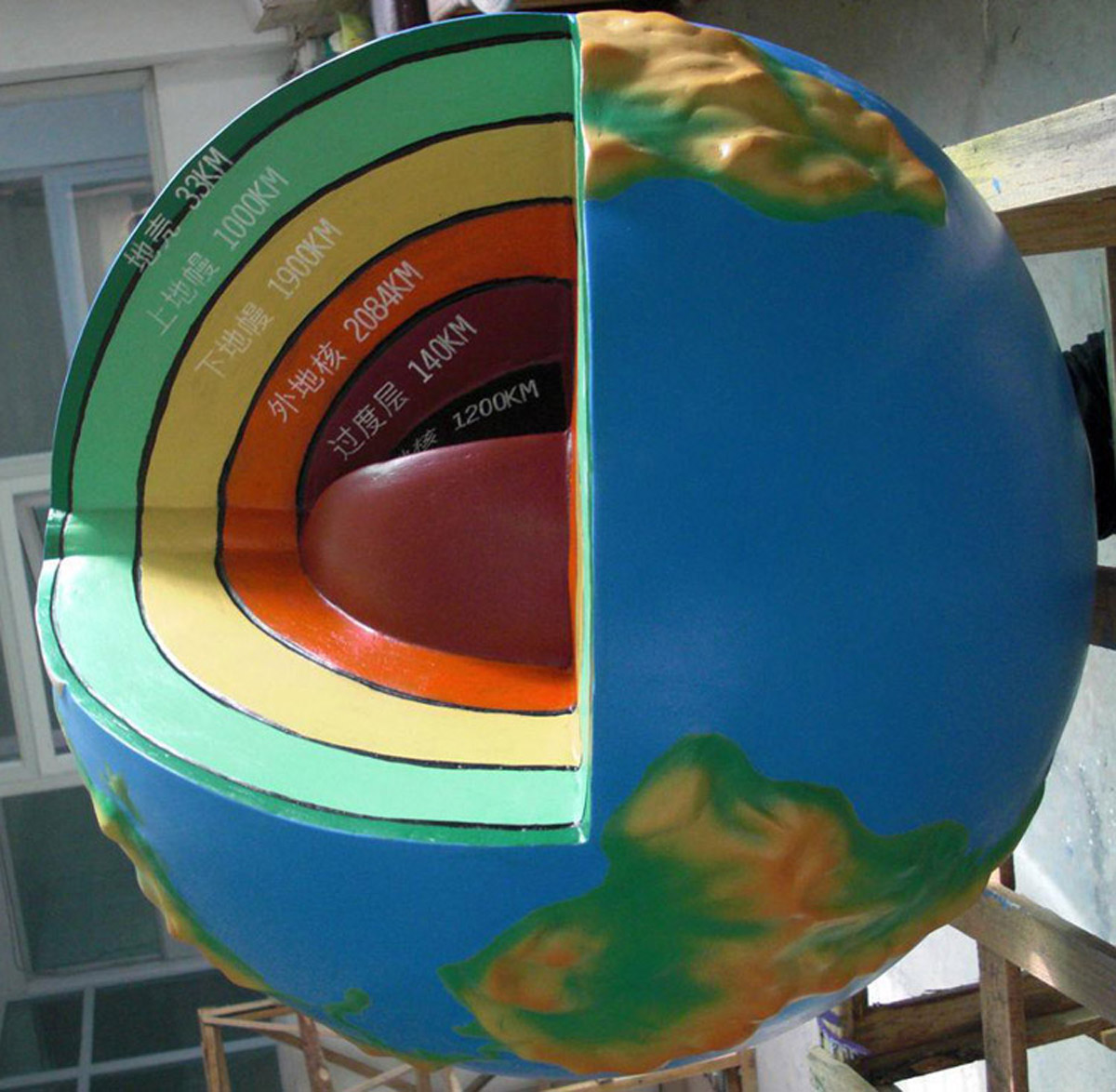 富平县教育体验地球内部模型